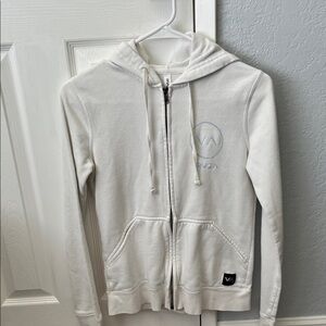 RVCA White Zip-Up Hoodie